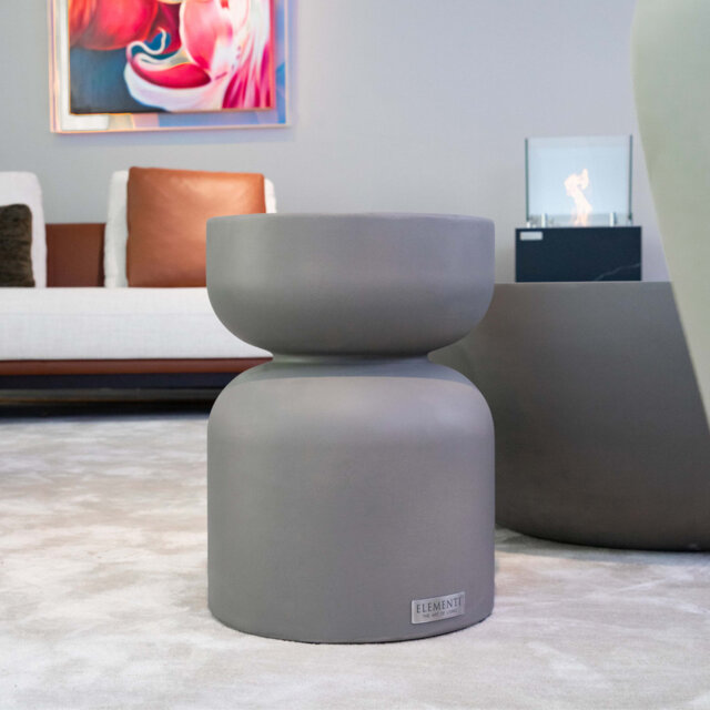 CHRONOS Side Table Small Concrete Round End Table 35 x 35 x 47 cm