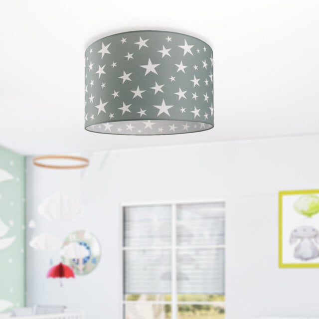 Caudillo Fabric Flush Ceiling Light