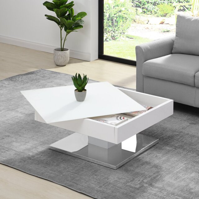 West Brookfield Pedestal Coffee Table with Storage