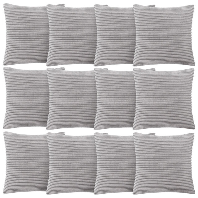 Aspire Homeware Striped Square Velvet Cushion Cover