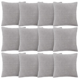 Aspire Homeware Striped Square Velvet Cushion Cover