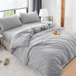 Premium 4-Piece Ultra-Soft Microfiber Duvet Complete Cover Set