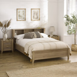 Rattan Effect Bookcase Bed