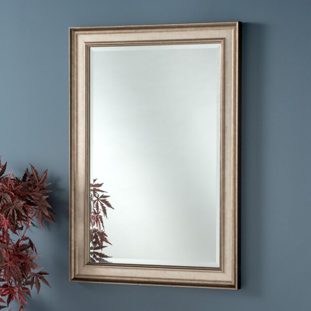Pinconning Solid Wood Rectangle Wall Mirror