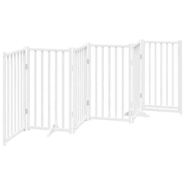 Archie & Oscar Dog Gate With Door Foldable 6 Panels Black 480 Cm Poplar Wood