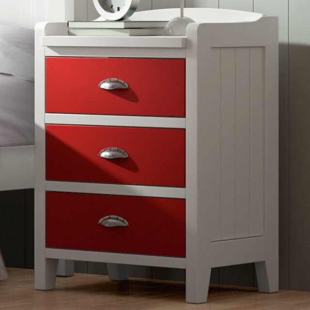 Sandhill 3 Drawer Bedside Table