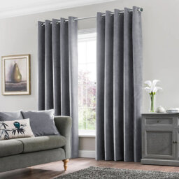 Erno Sheer Crushed Velvet Eyelet Curtains