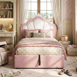 Royal Crown Velvet Ottoman Storage Beds Standard Ottoman