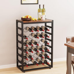 Basiliki 30 Bottle Wine Bottle Rack Rustic Brown