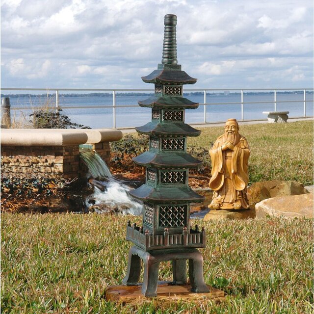 Nara Temple Asian Pagoda Garden Statue
