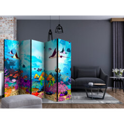 225cm W x 172cm H 5 - Panel  One Sided Room Divider Folding Room Divider