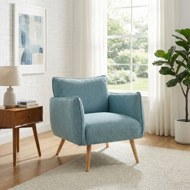 Carvalho Upholstered Soft Touch Fabric Armchair