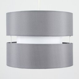 Sophia 20cm H Cotton Drum Pendant Shade ( Clip On )