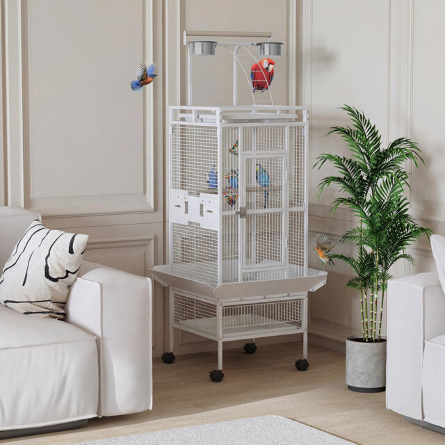 152cm Stainless Steel Floor Bird Cage