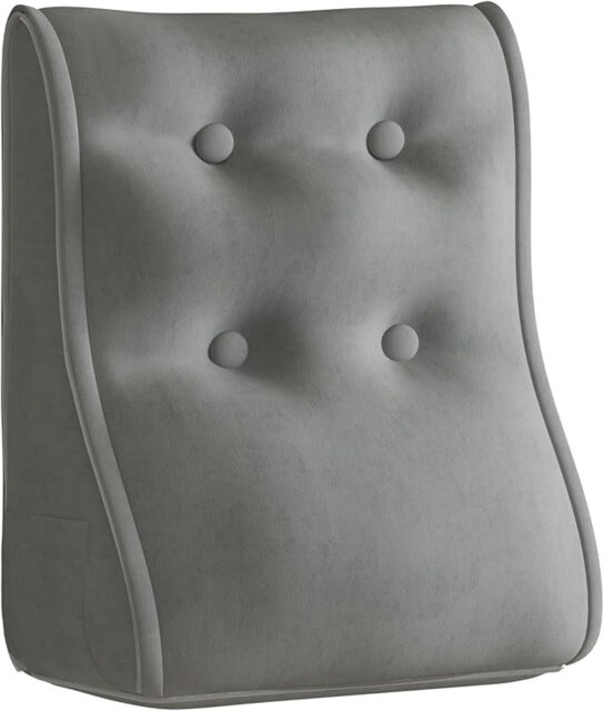 Sit-up Back Comfort Contour Wedge Pillow With Zipper Connector Headboard Velvet Reading Pillows For Sitting Up In Bed Sofa Backrest Lumbar Support Cus