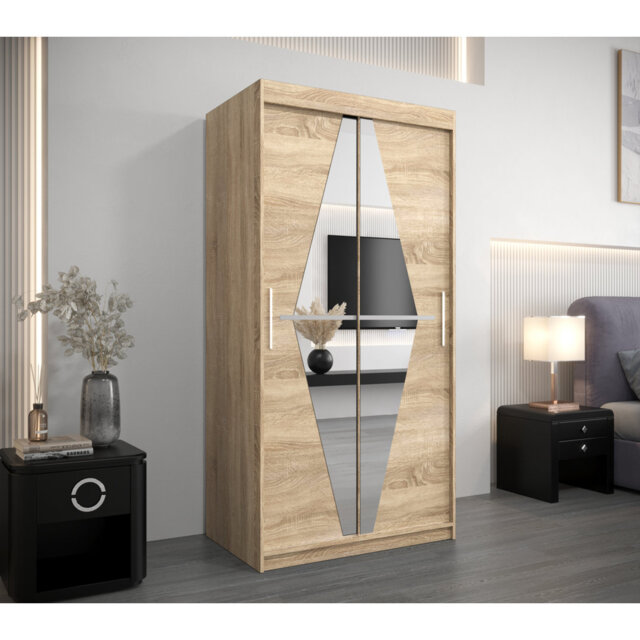 Radank 2 Door Manufactured Wood Wardrobe