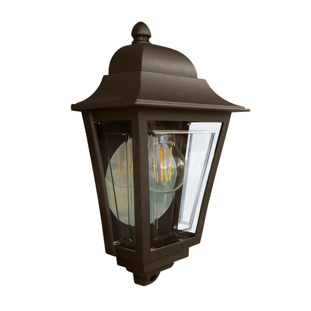 Angenita 32.5cm H Clear Glass Outdoor Wall Lantern
