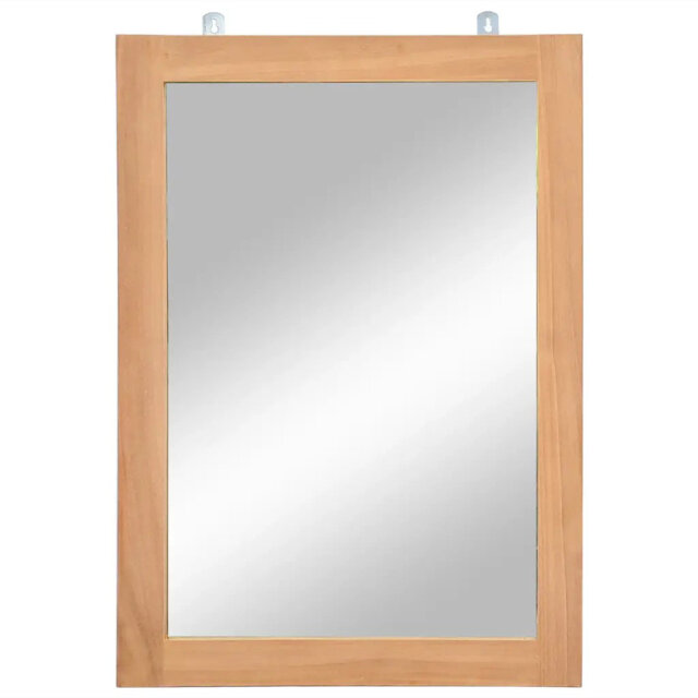 Glenville Wood Flat Wall Mirror