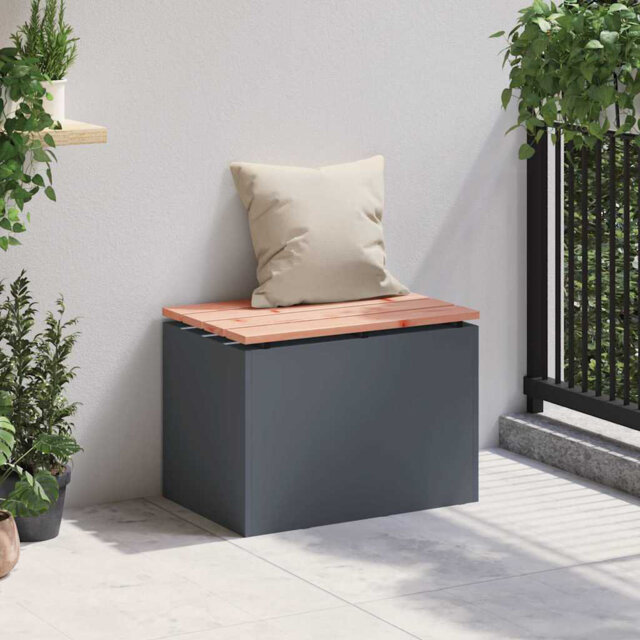 Garden Bench Olive Green 40 X 40 X 43 Cm Steel