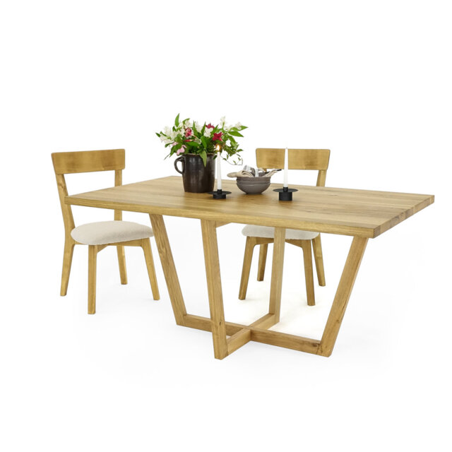 Kamilah Oak Solid Wood Dining Table