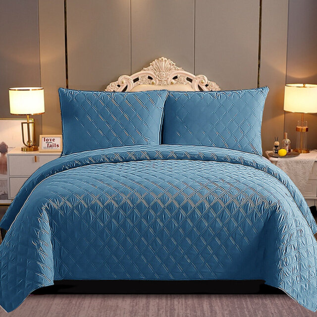 Ledar Polyester Geometric Shapes Bedspread with Pillow Shams Included