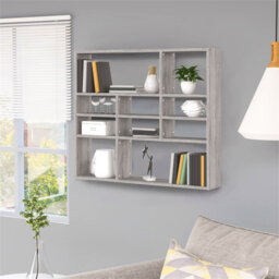 Wall Shelf Smoked Oak 90X16x78 Cm Engineered Wood