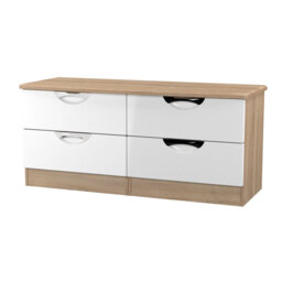 Bhodhini 4 Drawer Bed Box in Gloss & Bardolino oak (Ready Assembled)