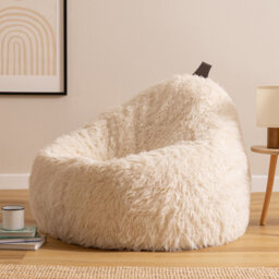 icon Cocoon Faux Fur Bean Bag Natural Bean Bag Chairs