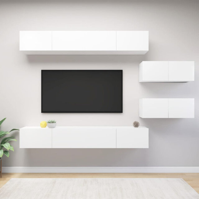 Azaylea TV Stand Set TV Console Sideboard TV Unit Cupboard Engineered Wood