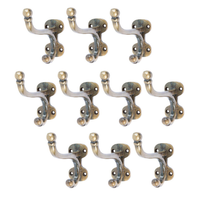 Hammer & Tongs - Flat Top Ball End Hat & Coat Hook - W35mm x H85mm - Brass