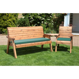 Galindo Solid Wood Pine Outdoor Bench