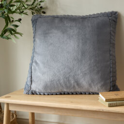 Velvet and Faux Fur 55x55cm Cushion with inner
