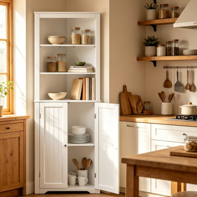 Kitchen & Bathroom Corner Storage Shelving Unit