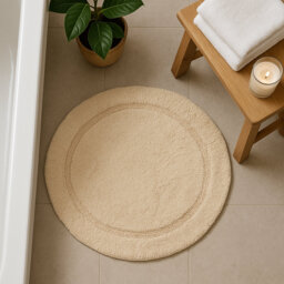 Polygala Cotton Round Bath Mat