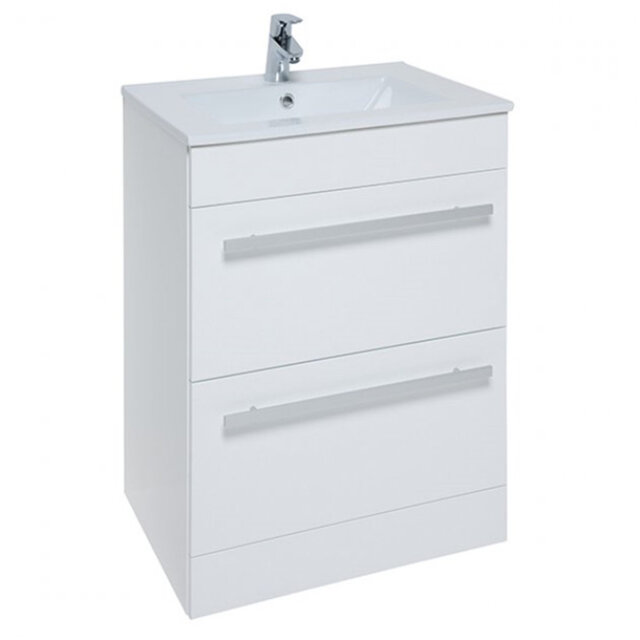 Clifton 600mm Wall Mounted Single Bathroom Vanity with Vitreous China Basin