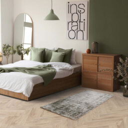 Abstract Green Luxurious Modern Easy To Clean Rug For Dining Room Bedroom & Living Room