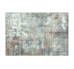 60x240cm Dark Turquoise & Brown Super Soft High Dense Pile Non Slip Thick Area Rug