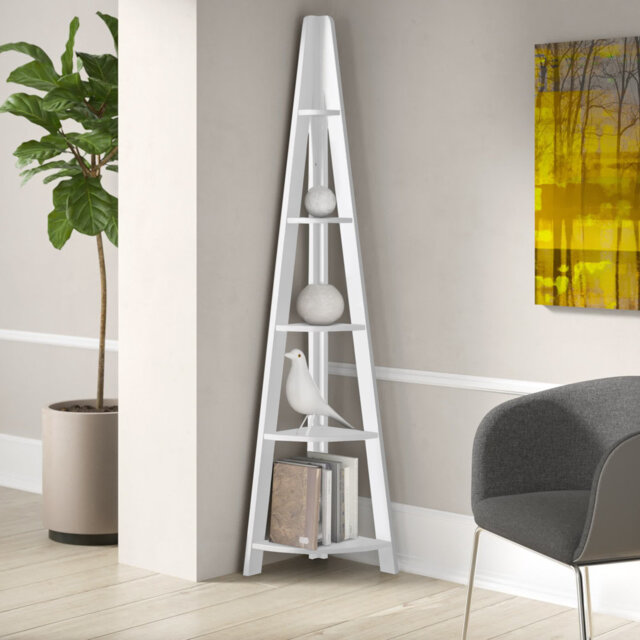 Arelious 175.4cm H x 38.6cm W Corner Bookcase