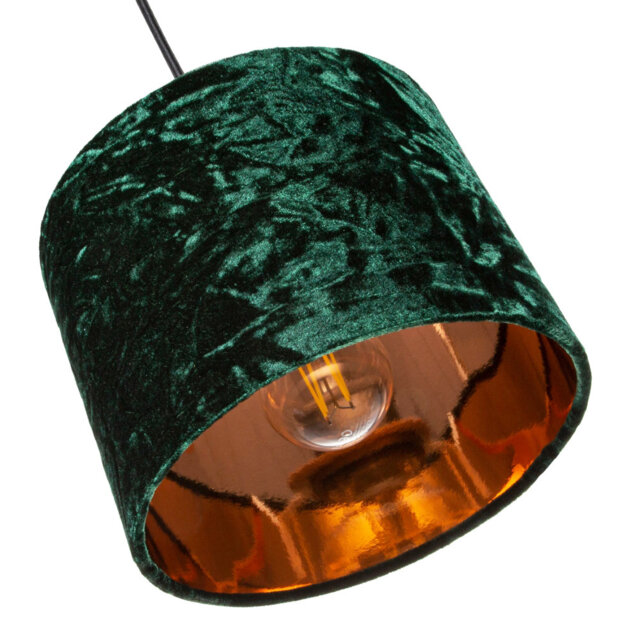 Modern Crushed Velvet Lamp Shade with Shiny Paper Inner
