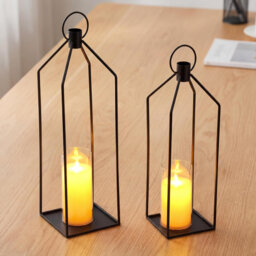 Metal Candelabra with Candle Included