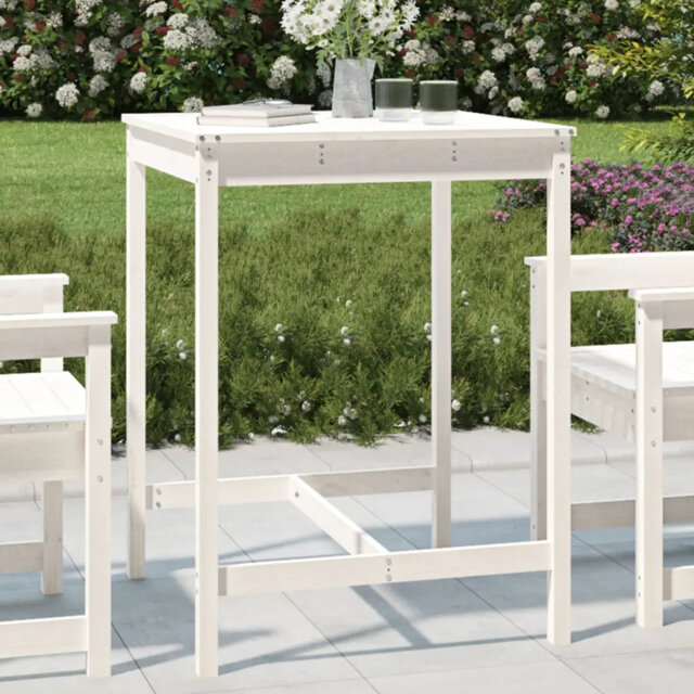 Latitude Run Garden Table Black 82.5X82.5X110 Cm Solid Wood Pine