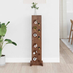 Rack Brown Solid Mahogany Wood Wine Storage Display Bottle Holder Home