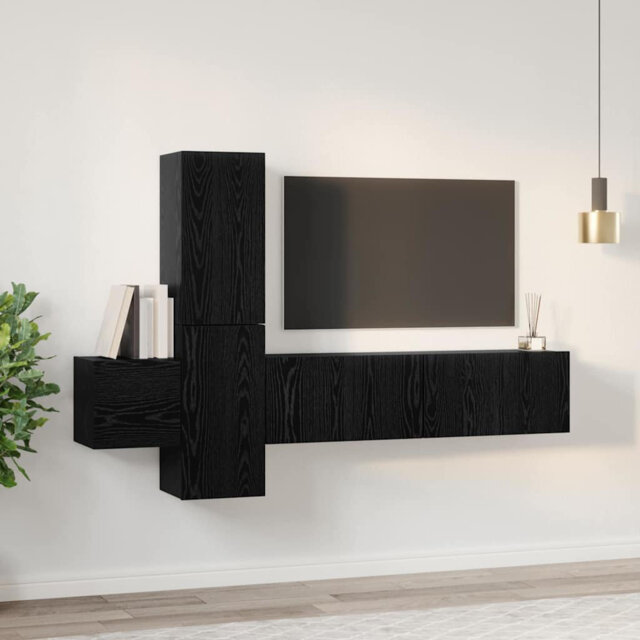 TV Cabinet Set Wall-Mounted 5 Pcs 181 X 30 X 120 Cm