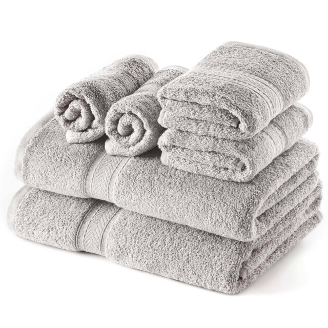 100% Cotton Bath Towels - Set of 6