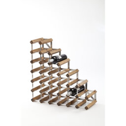 Brejon 27 Bottle Solid Wood Standard Wine Bottle Rack Black