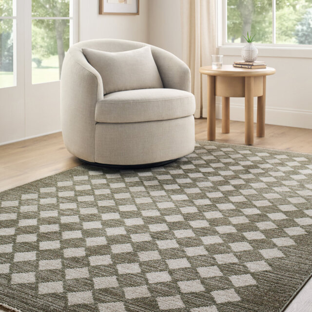 Galey Alix x Livabliss Scandi Geometric Taupe/Cream Rug