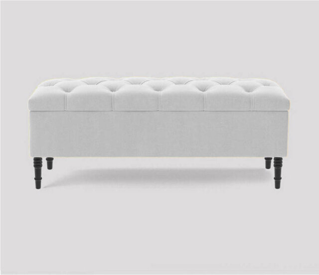 Swiss Tufted Footstool Ottoman