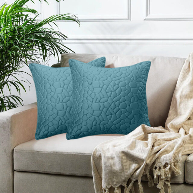 Pebble Pattern Velvet Cushion Covers, Set of 2 – Textured Plush Scatter Pillow Covers for Sofa, Bed & Living Room