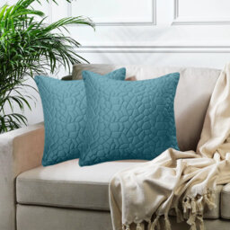 Pebble Pattern Velvet Cushion Covers, Set of 2 – Textured Plush Scatter Pillow Covers for Sofa, Bed & Living Room