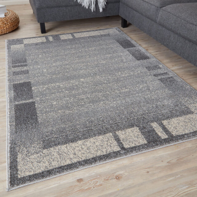 Aniisa Abstract Machine Woven Rectangle:6.5 X9.5ft / 78.7 X 114in Grey Area Rug